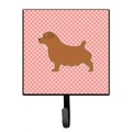 Micasa Norfolk Terrier Checkerboard Pink Leash or Key Holder MI230108